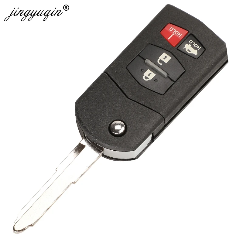 jingyuqin 10pcs/lot 3/4 Buttons Flip Folding Remote Key Shell Car Case Fob Cover For Mazda 3 5 6 CX5 CX7 CX9 RX8