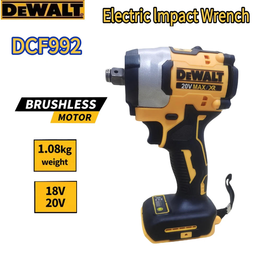 

DEWALTDCF850 205NM brushless cordless electric screwdriver, idle speed 1600RPM, maximum torque 65.NM, 20V battery&charger,