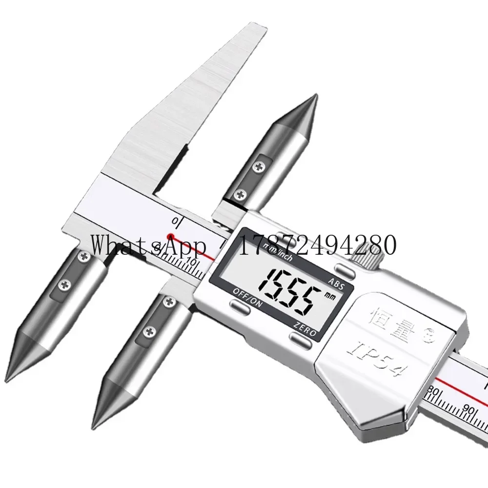 Digital Display Edge Center Distance Caliper Stainless Steel High Precision Vernier Caliper