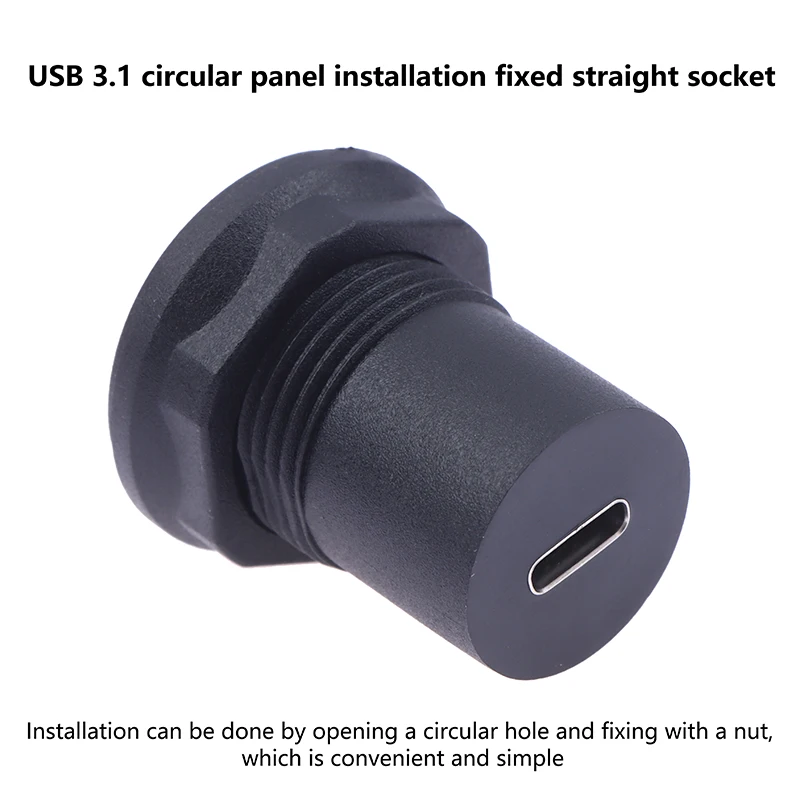 NEW USB C Converter Coupler Extender Usb 3.1 Panel Mount Pass Through Socket Type C Female To Female Connector