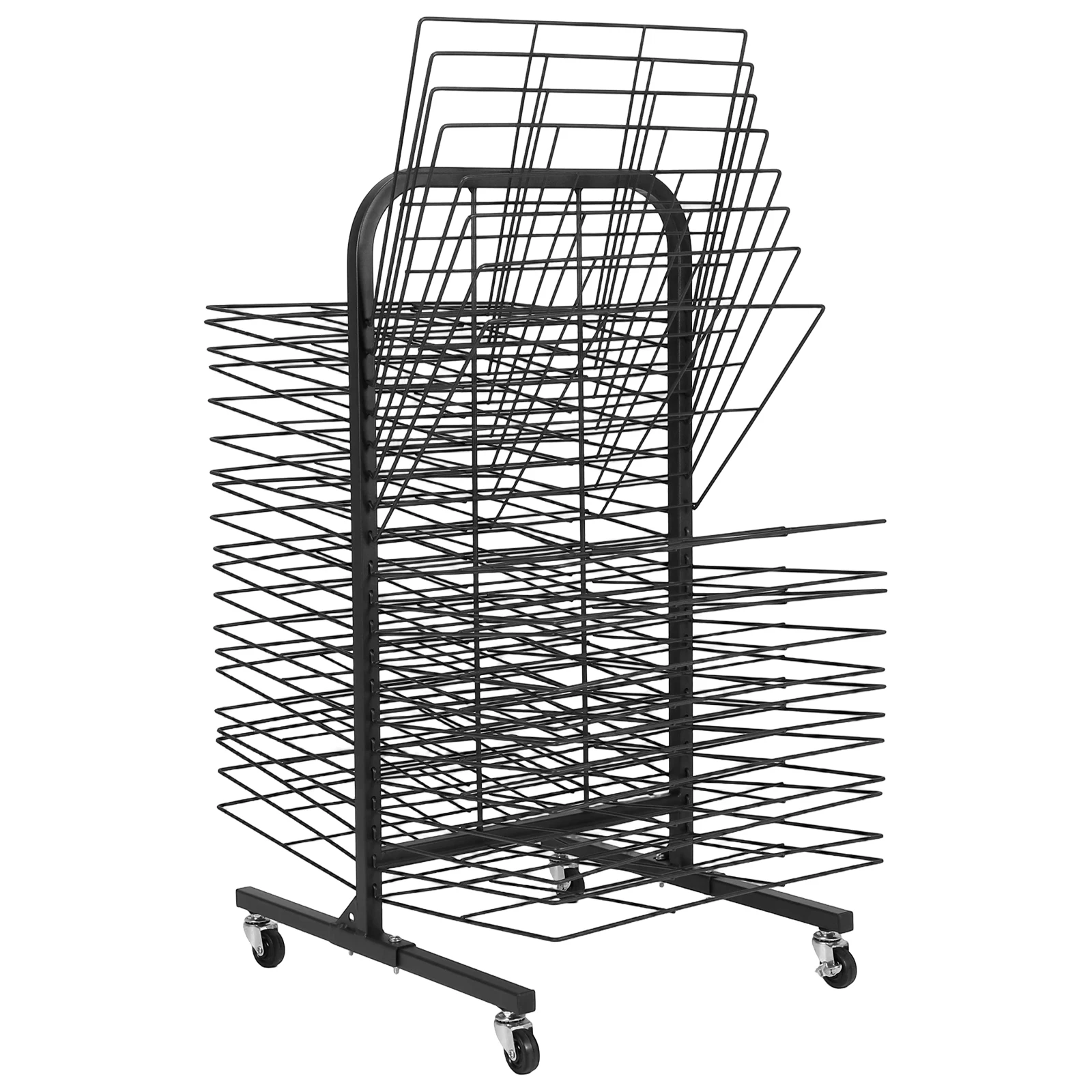 

Painting Drying Rack with 40 Removable Shelves with 4 Caster Wheels Paint Drying Stand Rack 17.7x25inch for Classrooms & Studios