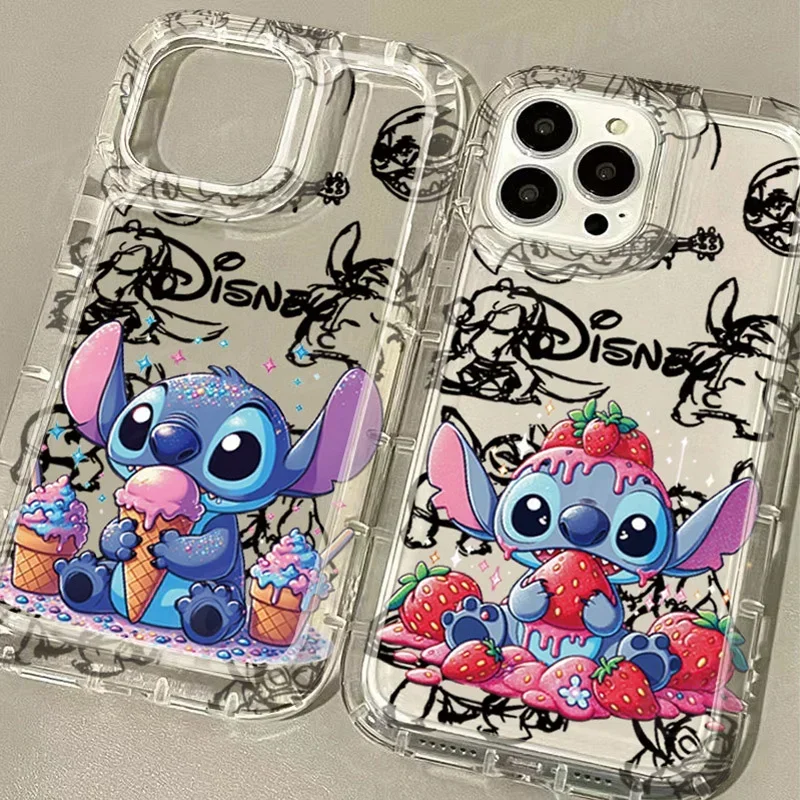 Disney Stitch Eat Donut Case for Samsung Galaxy S24 Ultra S23 S22 S21 FE S20 Plus Note 20 10 Pro A34 A54 A33 A53 Silicone Cover