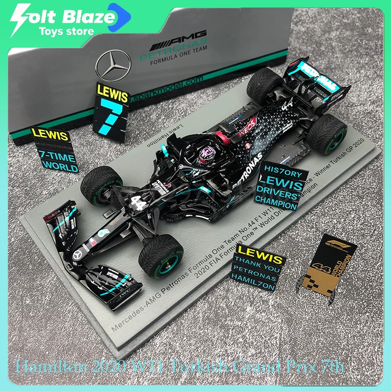 

1/43 F1 Spark Mercedes Hamilton 2020 W11 Turkish Grand Prix 7th Championship Edition Cars Model Desktop Static Model Boy Gifts