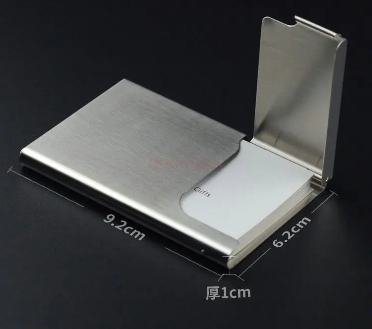 1pcs Business card holder, men's business stainless steel metal card box, portable business card box, portable, portable