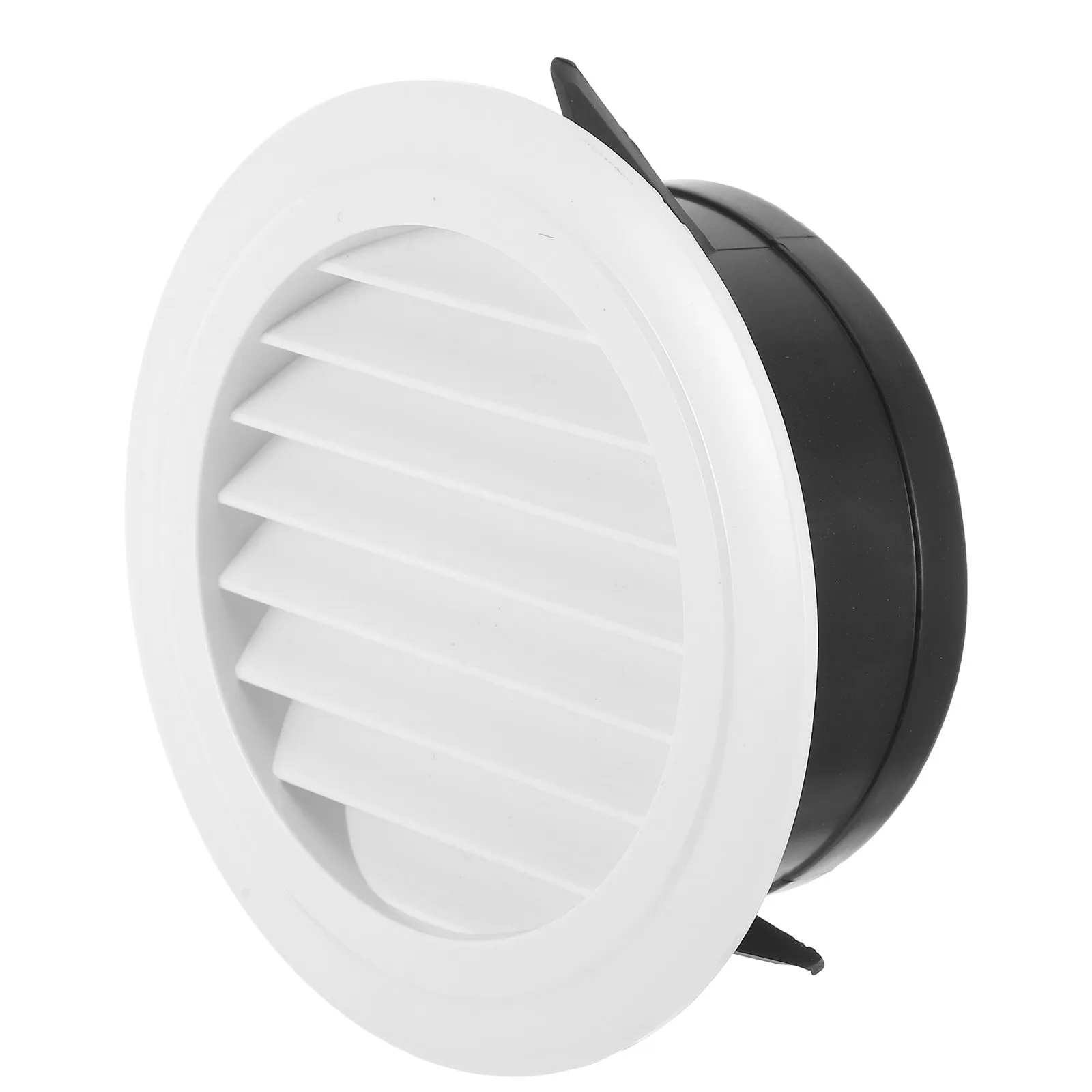 Round Exhaust Vent Cover 150Mm Built-in Insect Screen Louvered Air Vent for Bathroom Kitchen Attic Soffit Hvac Ducting
