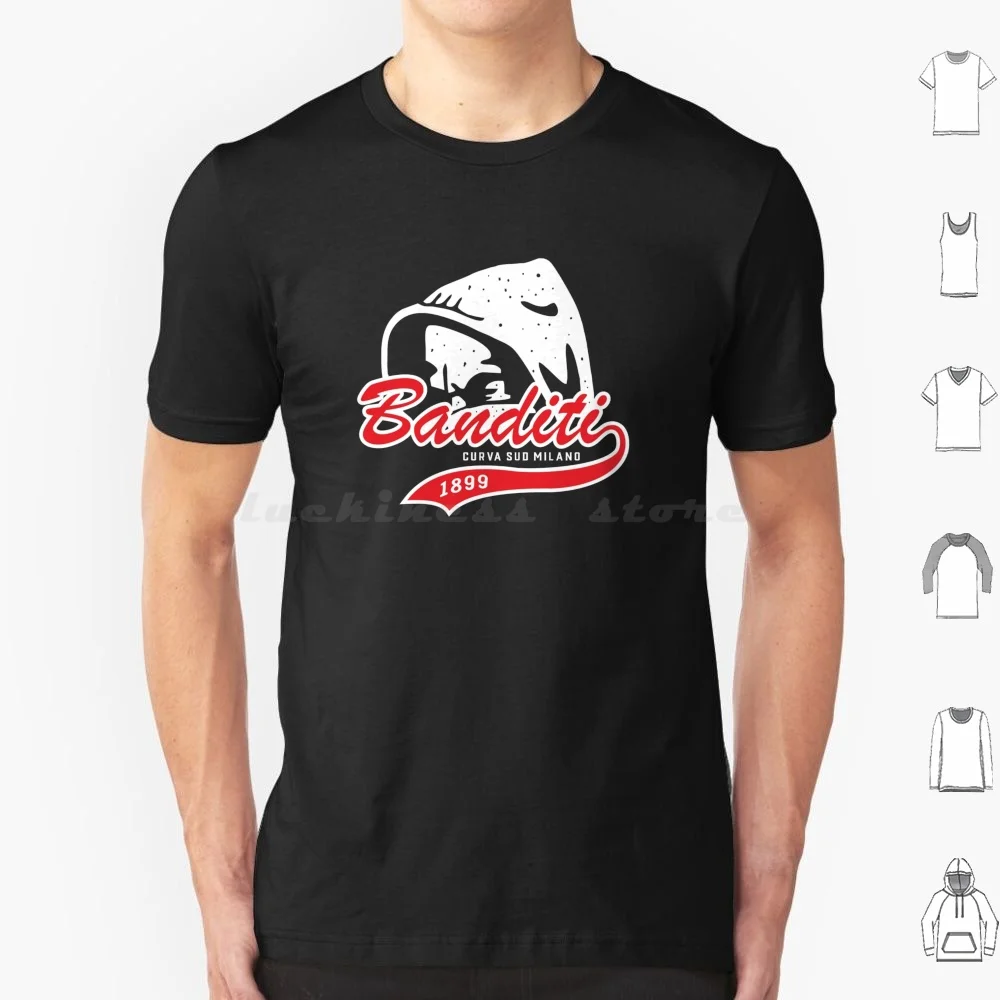 Curva Sud-Csm 1899 T Shirt Big Size 100% Cotton Acm Rossoneri Red Black Curva Sud Csm Casual Player Football Soccer Legend San