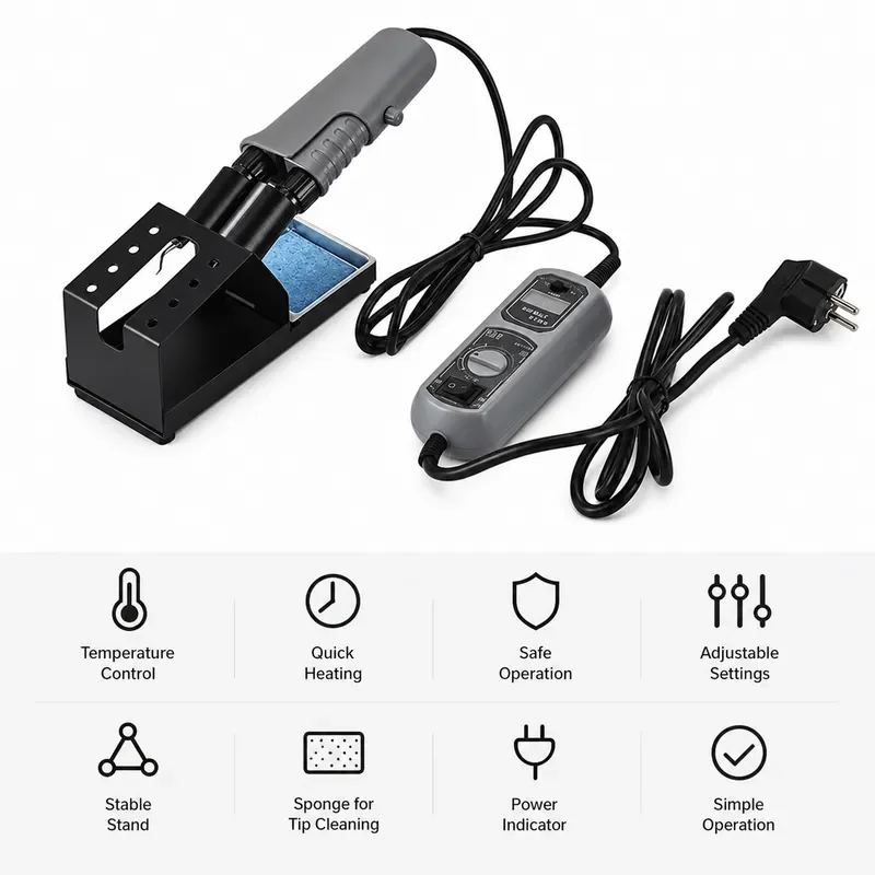 Portable Hot Tweezers Soldering Iron Station, 110V 220V Mini Welding Tool for PCB BGA SMD Rework and Electronic Repair Kit