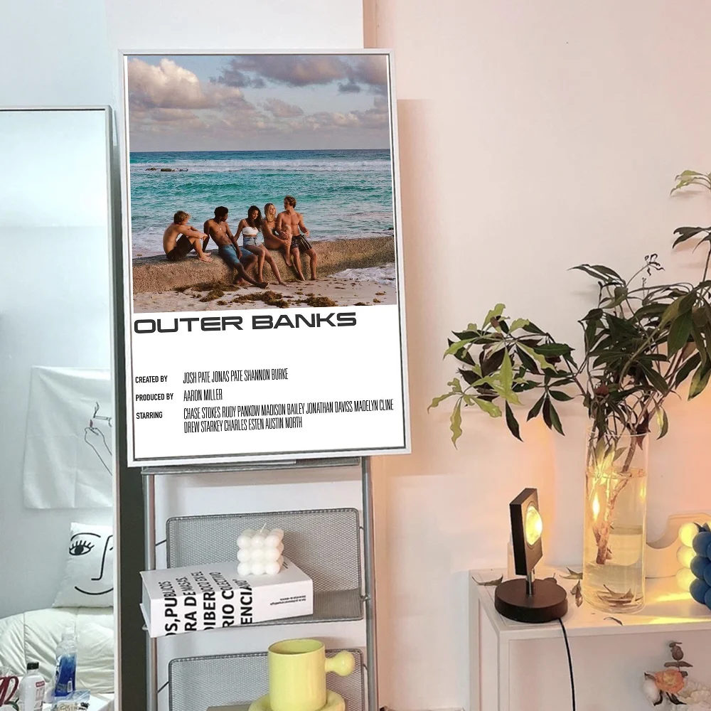 2020 Adventure TV Series Outer Banks Vintage Posters Sticky Retro Kraft Paper Sticker DIY Room Bar Cafe Kawaii Room Decor