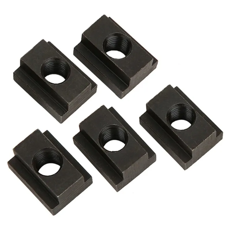 5pcs T-groove Nuts M8 M10 M12 Thread 45 steel Pressing Plate T-Slot Nut Block Slot Slider Nuts For Clamp Table Milling Machine