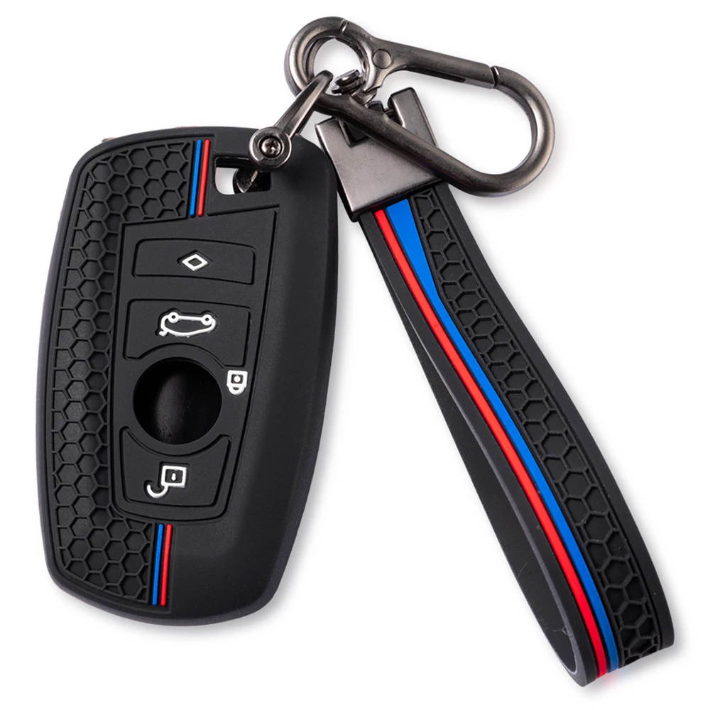 Silicone Car Key Case Cover Shell Fob for BMW F30 F31 F32 F34 F20 F21 F07 F10 1 3 5 7 Series M3 M4 X1 X3 G01 X4 G02 X5 F15 F16