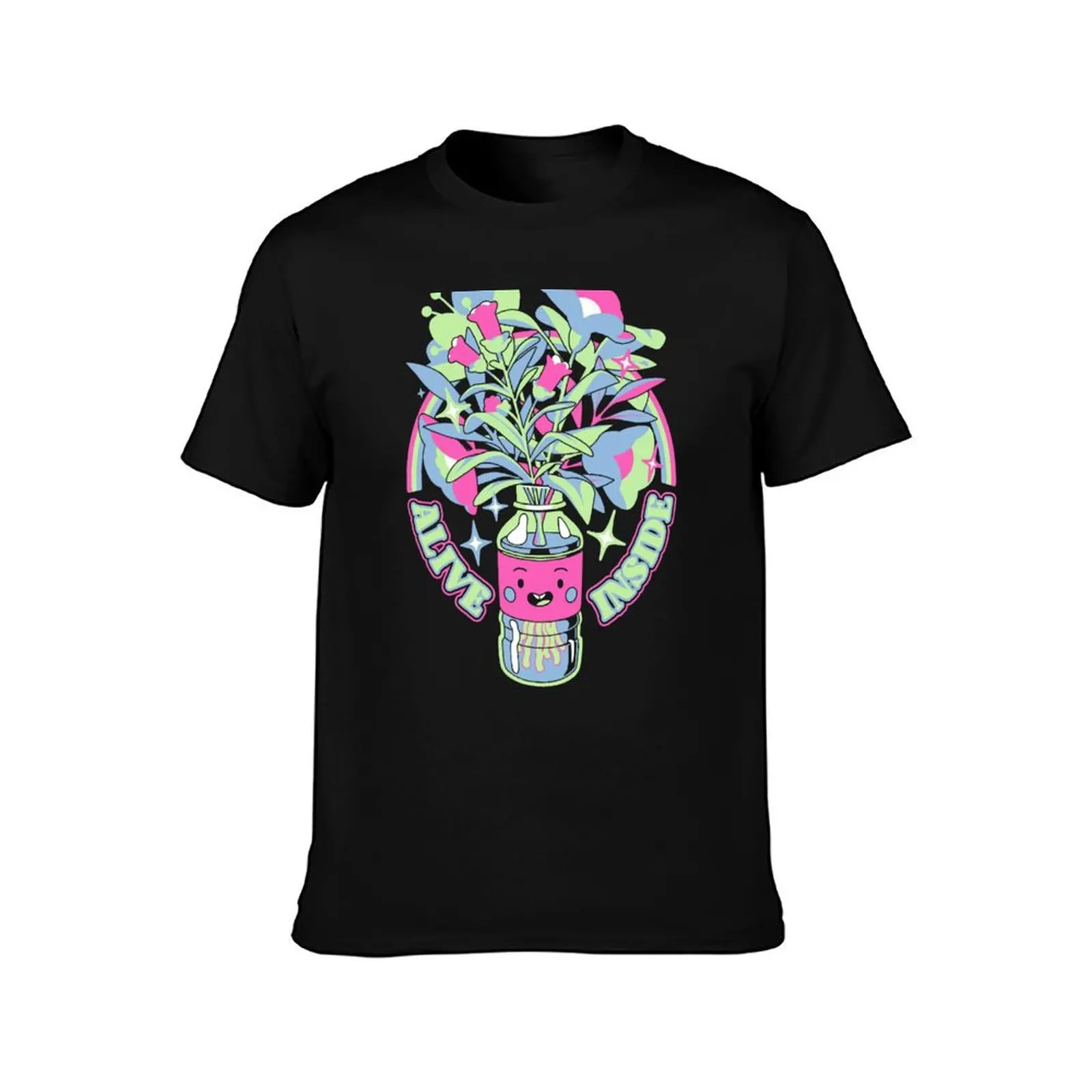 Alive Inside T-Shirt Urban Style Casual Short Sleeve Top T-Shirt