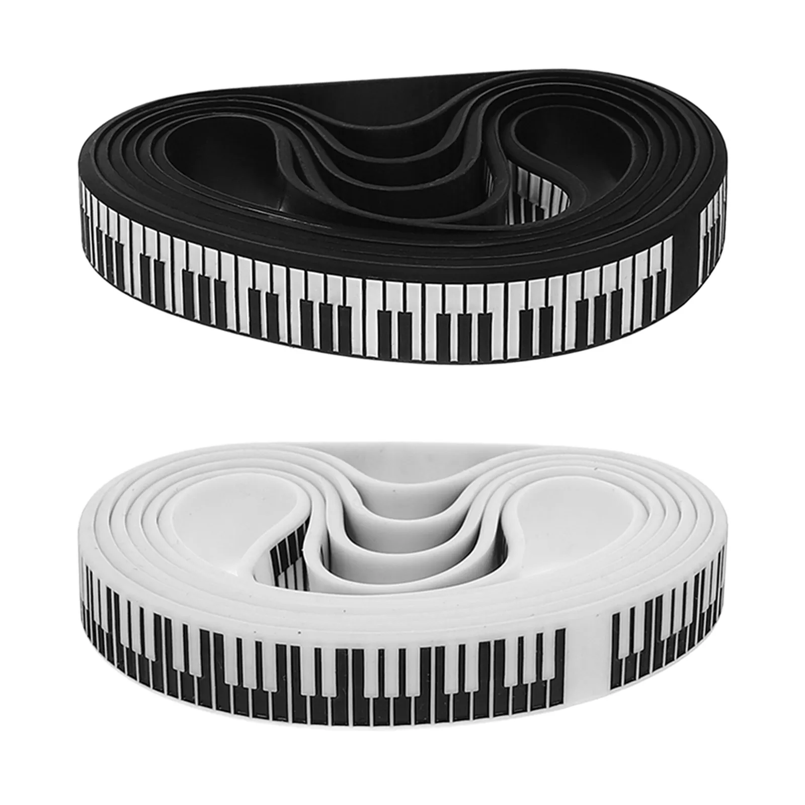 12Pcs Piano Key Silicone Wristbands Music Note Wristlets Music Concert Supplies Musicians Accessories Piano Bracelet