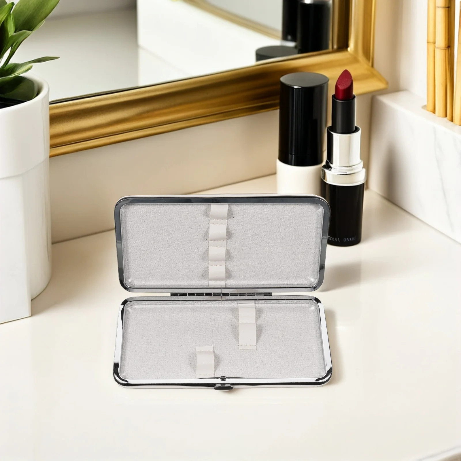 Pinça de cílios titular saco de metal do plutônio ferramentas de maquiagem bolsa para extensão de chicote caso de armazenamento organizador de salão de viagem