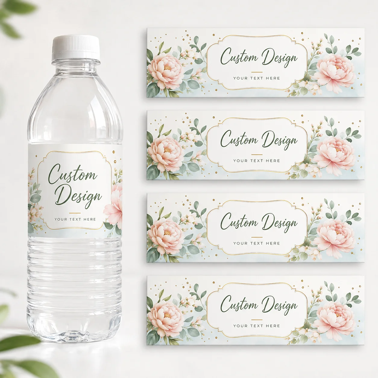 Custom Water Bottle Labels PP Personalized Stickers For Wedding Birthday Party Baby Shower Anniversary Name Date Decoration Use view 4