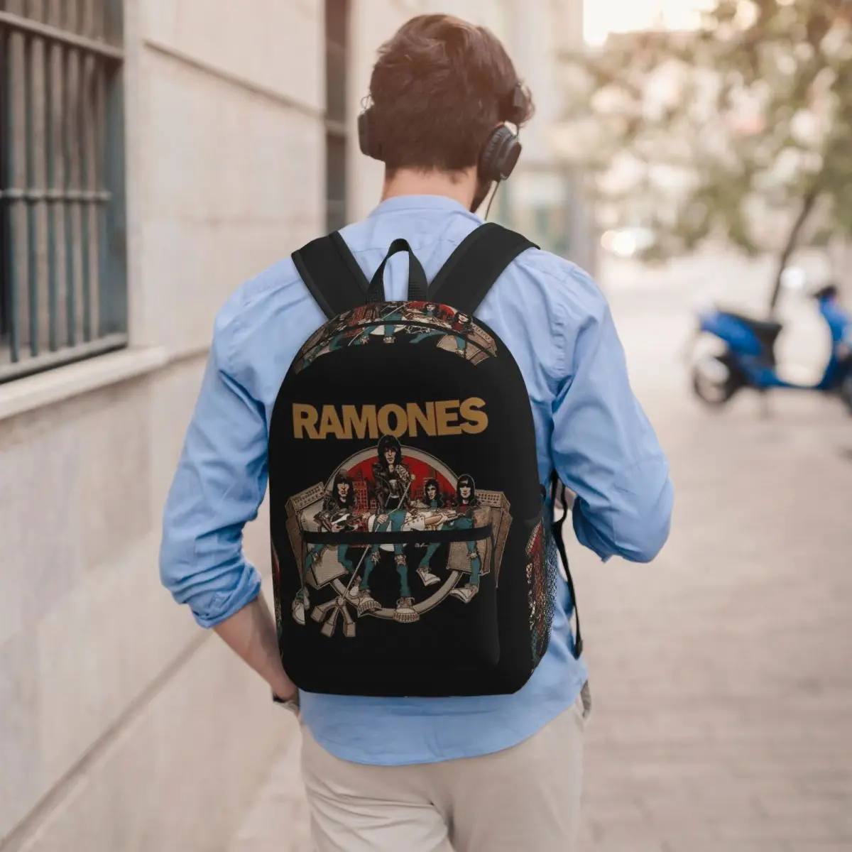 The Legend Band Ramons Essential Ramons Student Backpack School Bag Hiking Travel Daypack for Men Women Bookbag Shoulder Bags