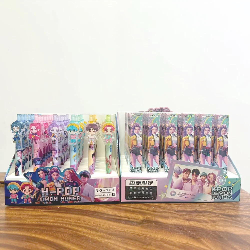

6/36p Kpop Demon Hunters Cute 0.5mm Gel Pens Stationery Cartoon Anime Derivative Peripherals School Office Supplies Party Gifts