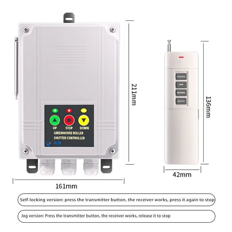 PUFFINS 220v/380v interruttore di controllo remoto Wireless telecomando con alimentatore inverso in avanti e indietro