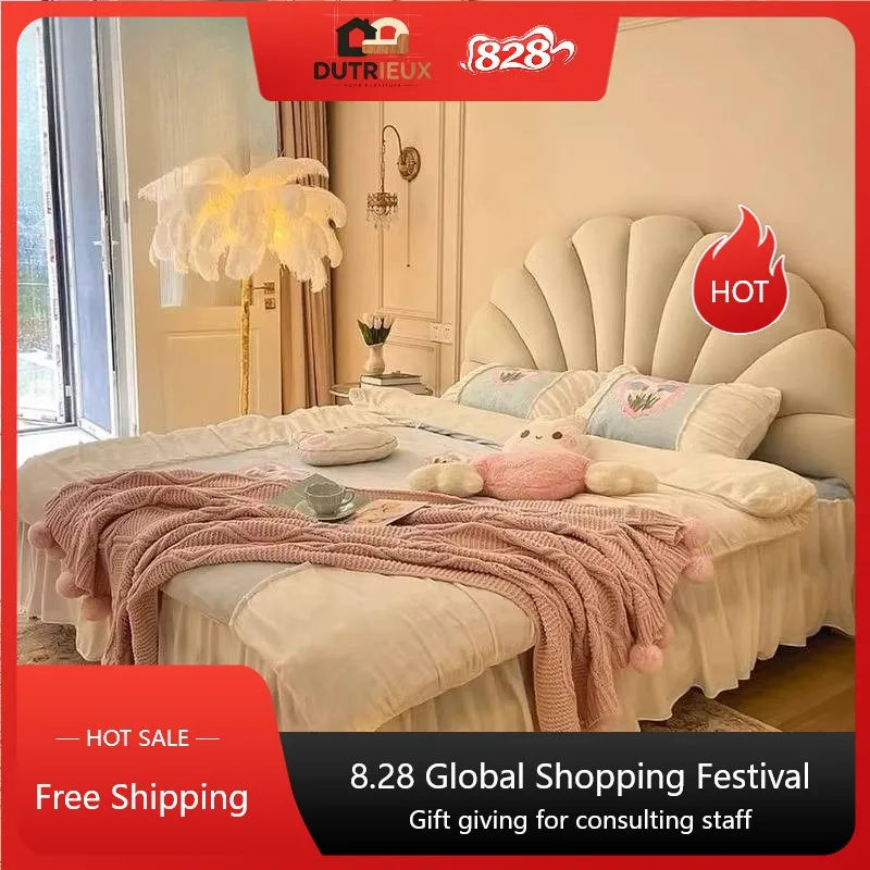 Wood Mattress Double Bed Design Upholstered Cabinets Headboards Double Bed Queen Single Camas De Dormitorio Furniture