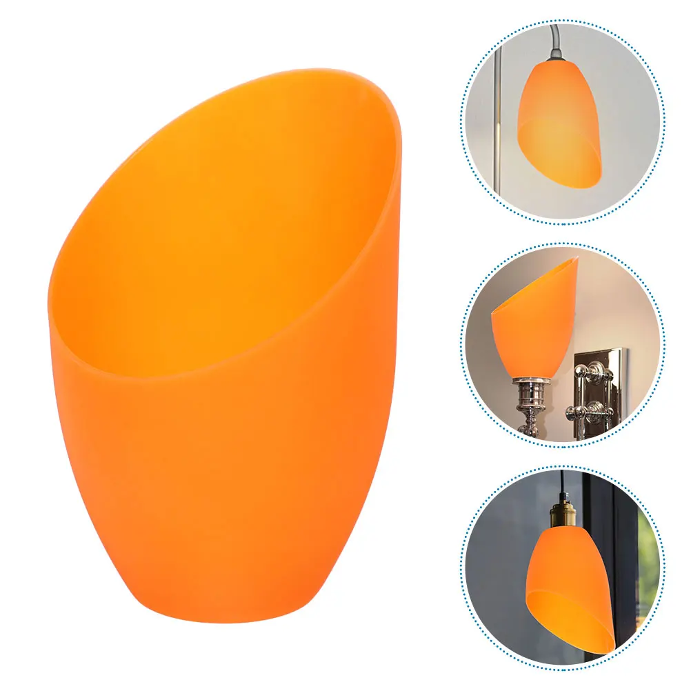 

4pcs Plastic Replacement E27 Orange Horseshoe Lamp Shade Inclined Multi-Standing Floor Light Cover For Bedroom Living Room Study