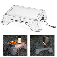 PP Board Folding Table Mini Tray Small Backpacking Table Multifunctional Portable Furniture Hiking Equipment Outdoor Tool