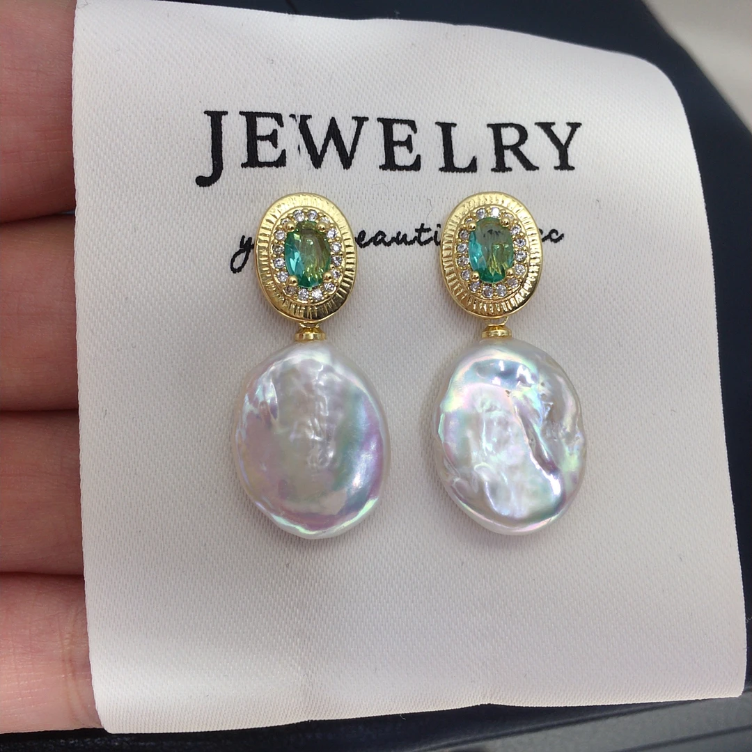 

Natural Freshwater Pearl Earrings With Irregular Shapes Square Shaped Pearls Baroque Minimalist Retro Designas Gift For Women