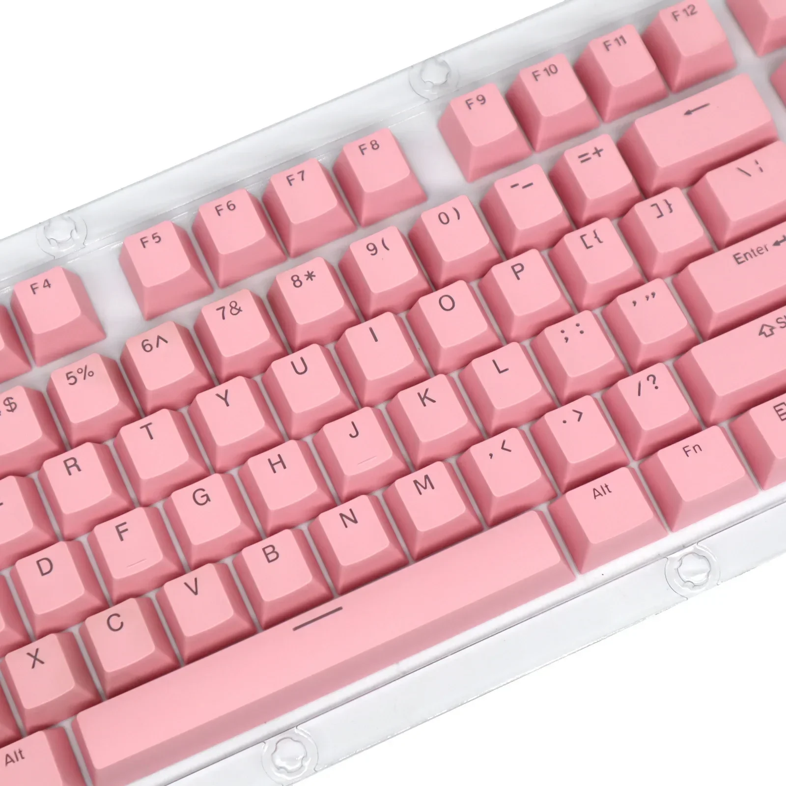 

New 104-key ABS color keyboard cap two-color injection molded character transparent mechanical keyboard keycap spot