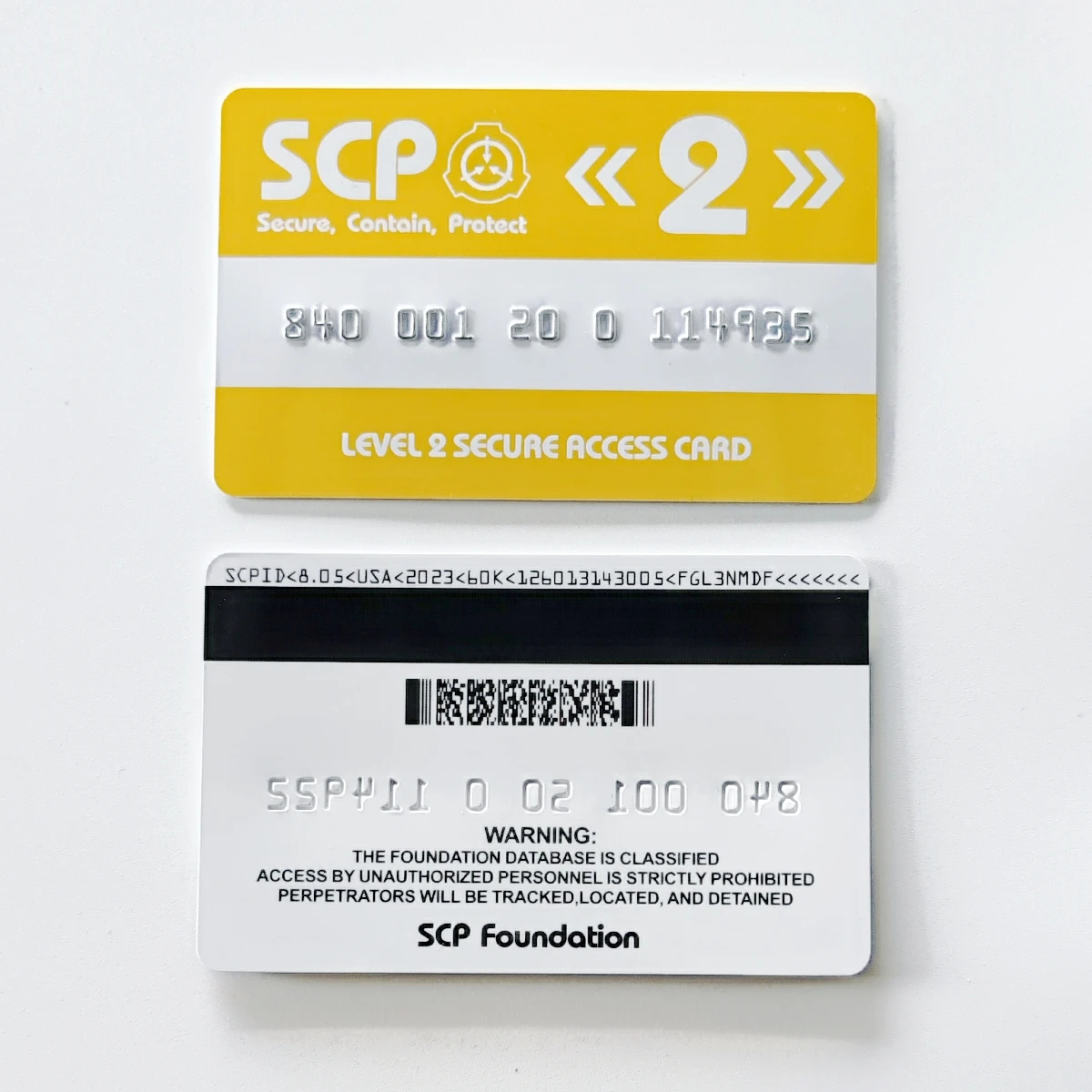 SCP ID keycard ,scp secret foundation cards,Special Logo Cosplay Access Grade Card GU-2552