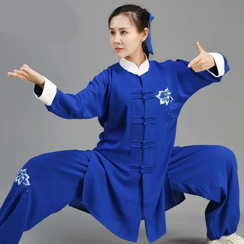 Tai Chi Uniforms Kung Fu Outfit Oriental Wushu Performance Costumes Chinese Warrior Costume Kungfu Taichi Wing Chun Suit 11029 G