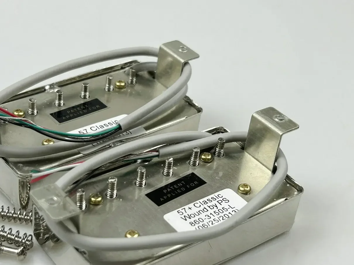 '57 Classic & '57 Classic Plus Humbucker Pickup Set - غطاء النيكل Alnico II (8K & 8.6K) - نغمة PAF العتيقة #6