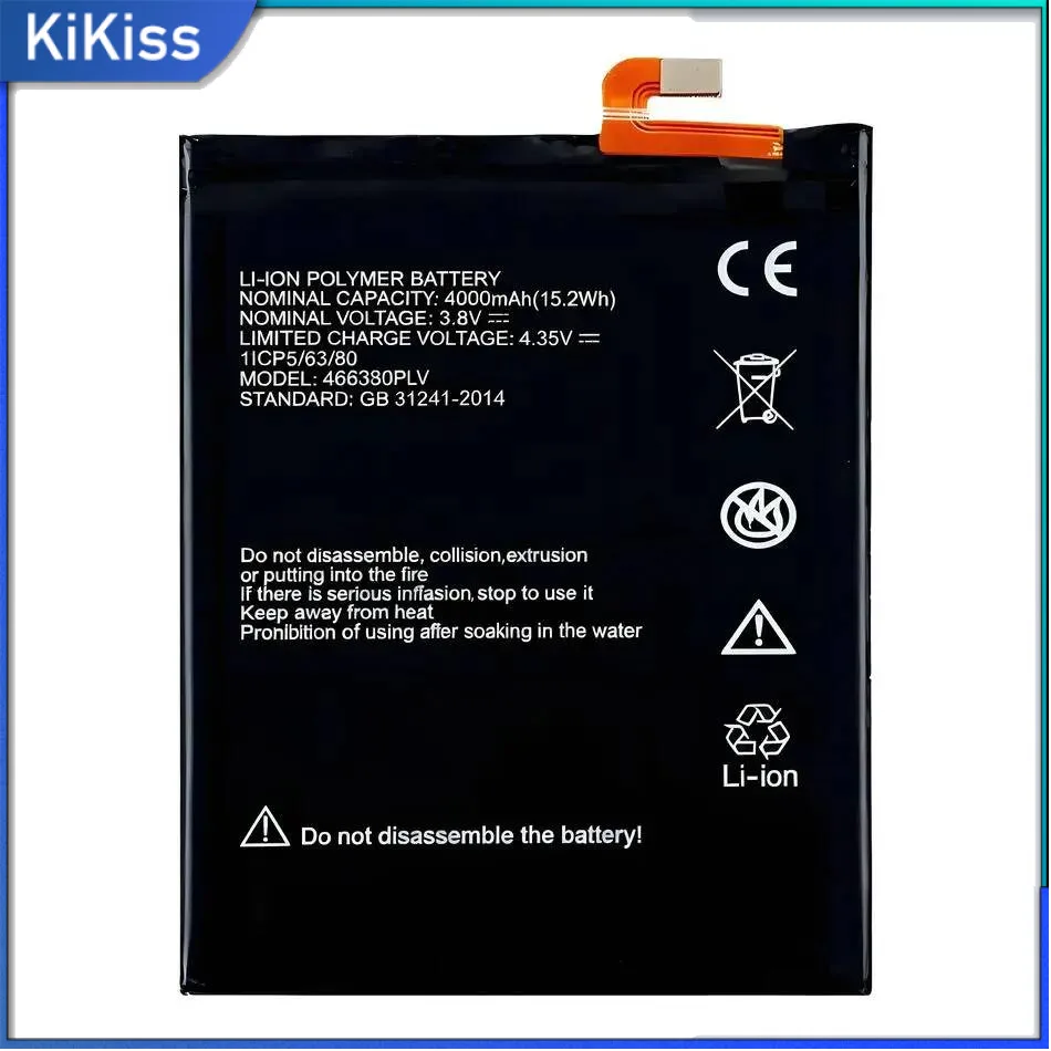 

466380PLV For Zte Blade A610 A610C A610T BA610C BA610T High Capacity Mobile Phone Battery 4000Mah