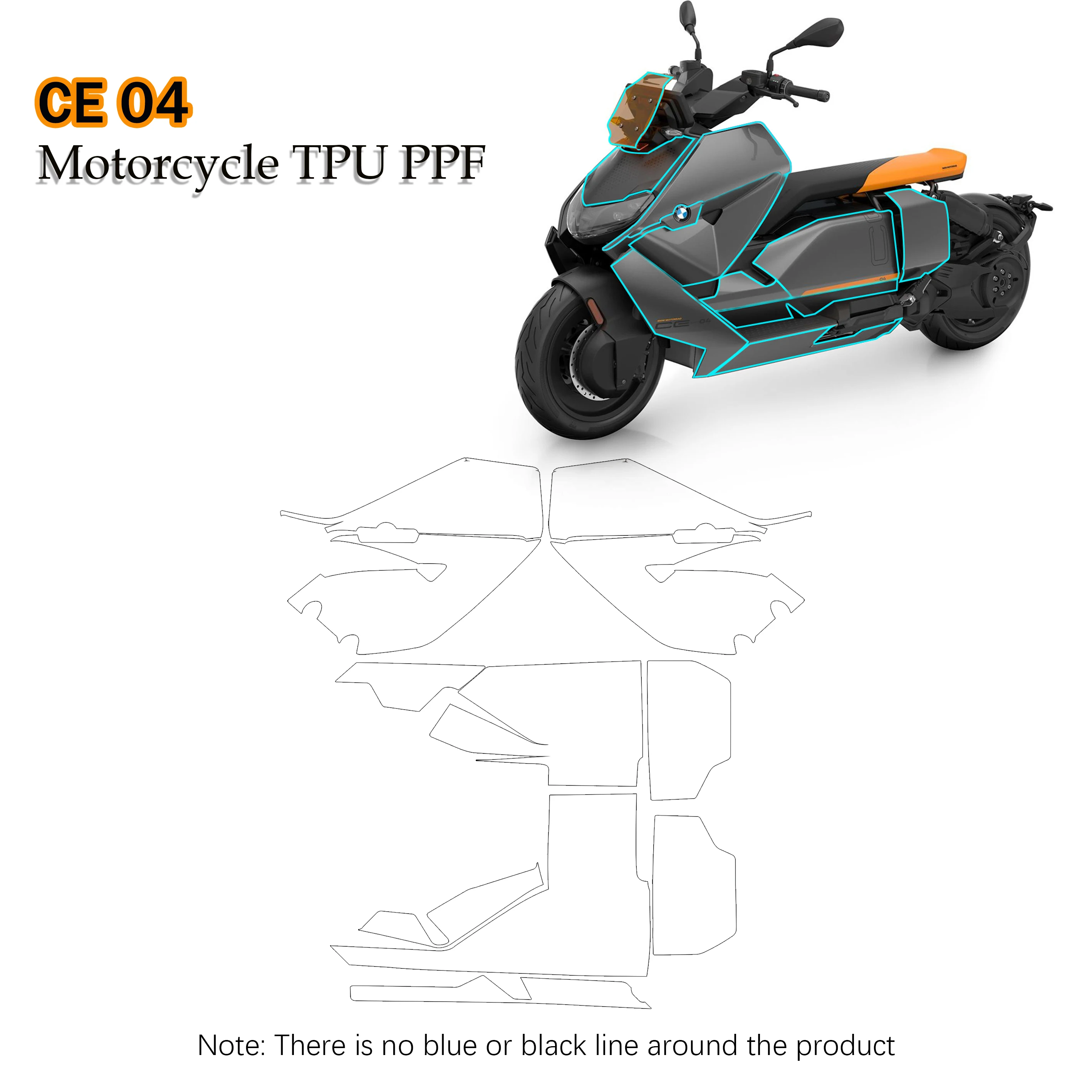 

Fits CE04 Motor PPF Anti-scratch Translucent Protective Film Accessories Protect Paint For BMW CE 04 TPU Motorcycle Stickers