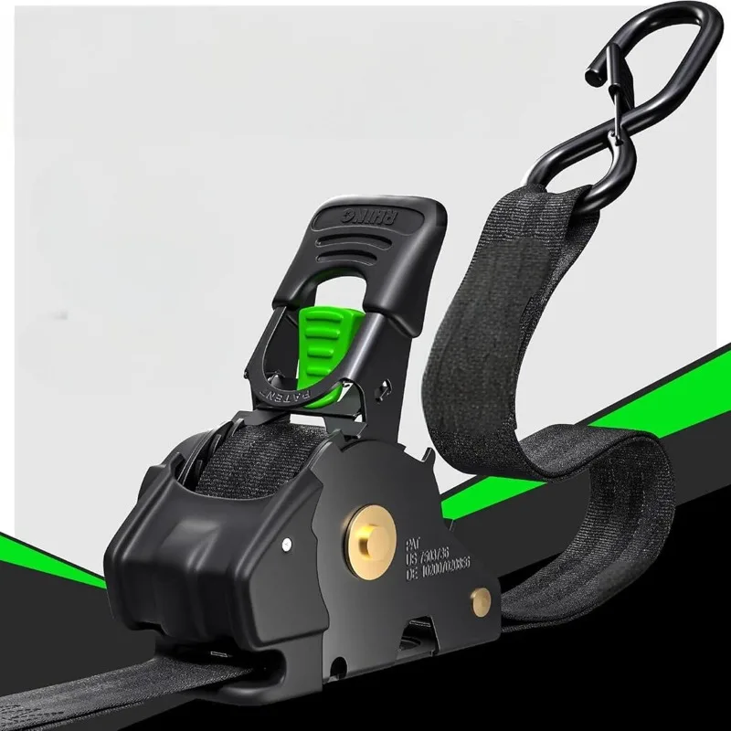 Outdoor off-road self-driving, self-shrinking ratchet straps, RV SUV travel straps, luggage straps
