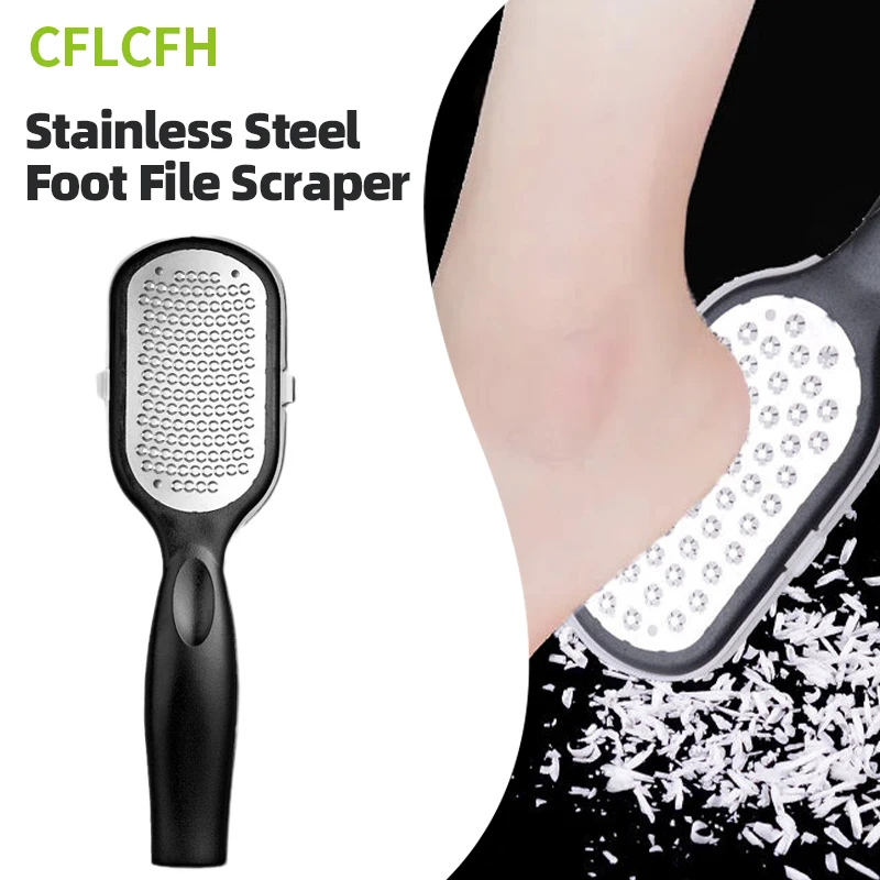 

Foot File Stainless Steel Scraper Pedicure Professional Tools Heel Dead Skin Removal Foot Corn Callus Remover Feet Care Tool