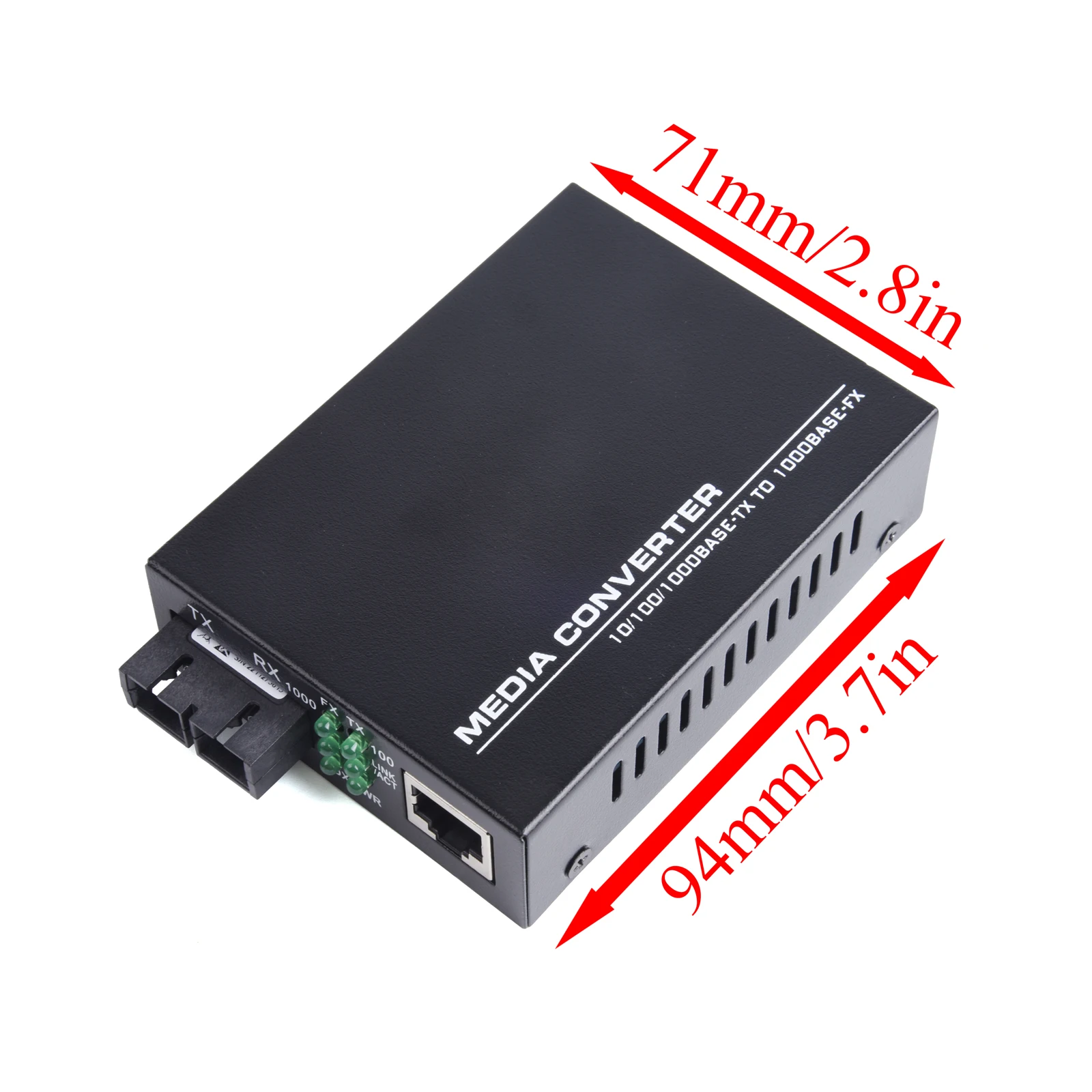 1Pair Gigabit Fiber Optical Media Converter Switch 1000M Single Mode Multimode UPC/APC 2 SC-Port to 1 RJ45 Fiber Transceiver Kit