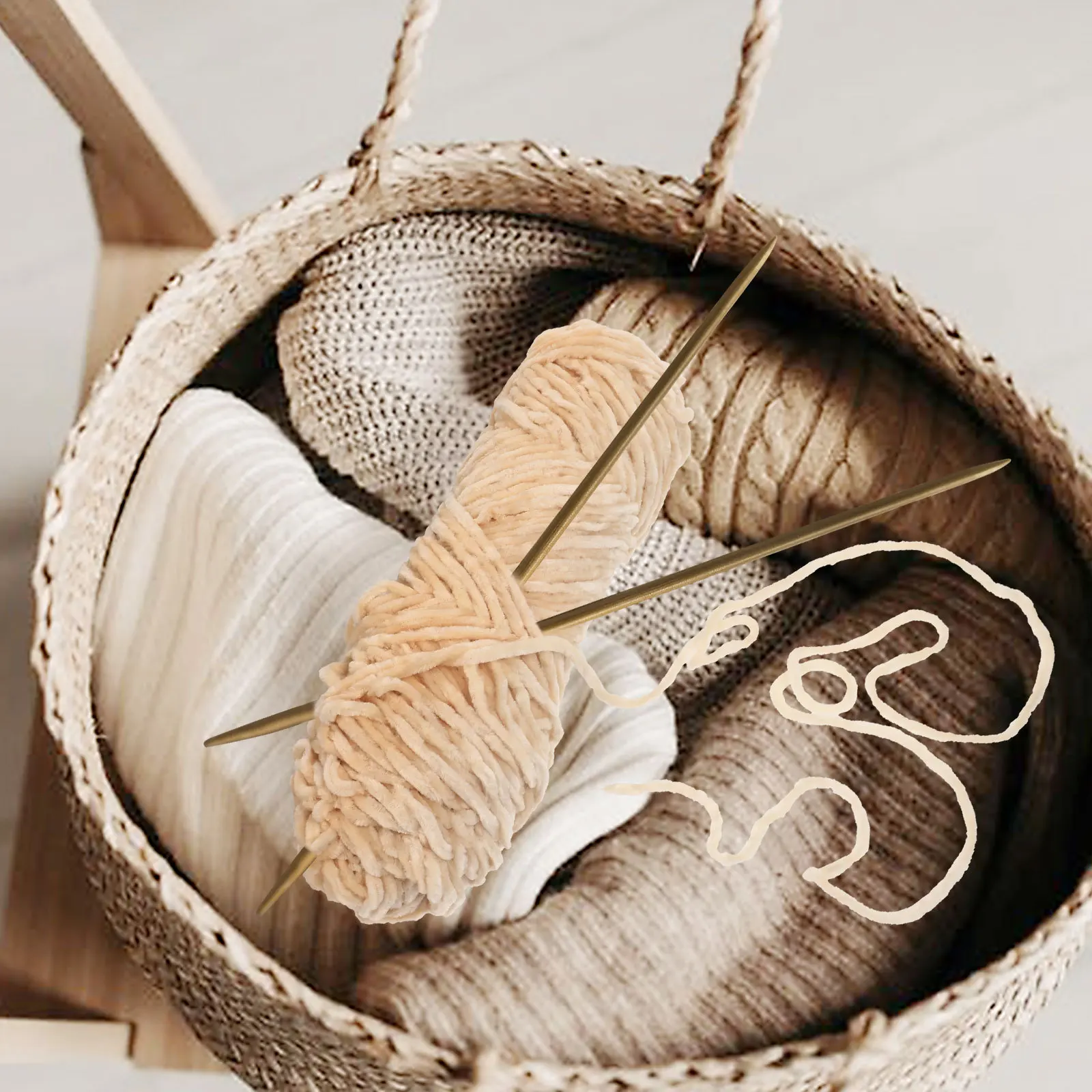 

4 Pcs Yarn Knit Scarf for Crocheting Chenille Colorful Gold Garn Rot