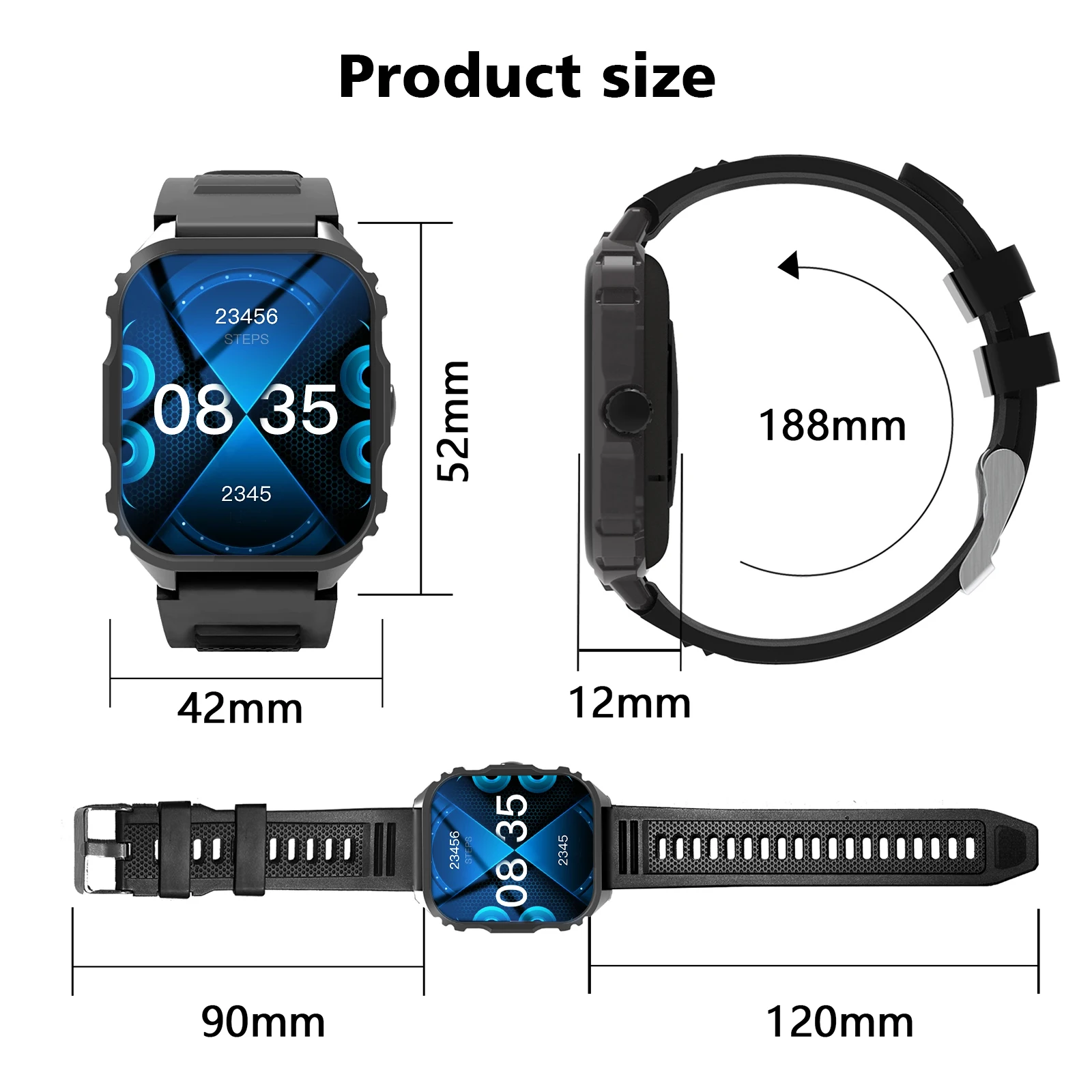 ساعة ذكية للرجال والنساء ساعات معصم ساعة ذكية رسالة مراقبة اللياقة البدنية سوار هدية عيد ميلاد ساعة إلكترونية لنظام Android IOS