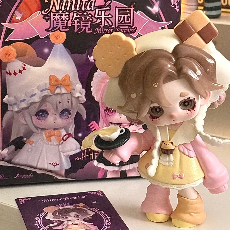 กล่องสุ่มตุ๊กตา Ninita Magic Mirror Paradise Series ของตกแต่งโต๊ะทำงานสุดฮิต รุ่นแรก ของสะสม ตุ๊กตาฟิกเกอร์ ของเล่นวันเกิด