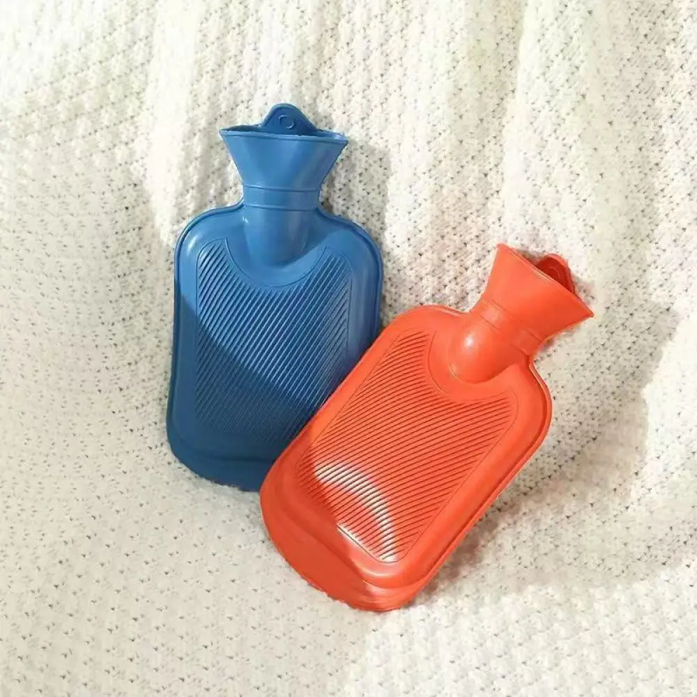 Thickened Rubber Hot Water Bag Explosion Proof Design Warming Bottle With Plush Cover Heat Therapy For Tired Muscles Pain