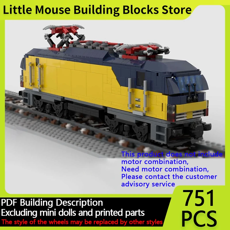 

City Car Model MOC Building Bricks Vectron Locomotive Intercity Train Modular Technology Gift Holiday Assemble Children Toy Suit