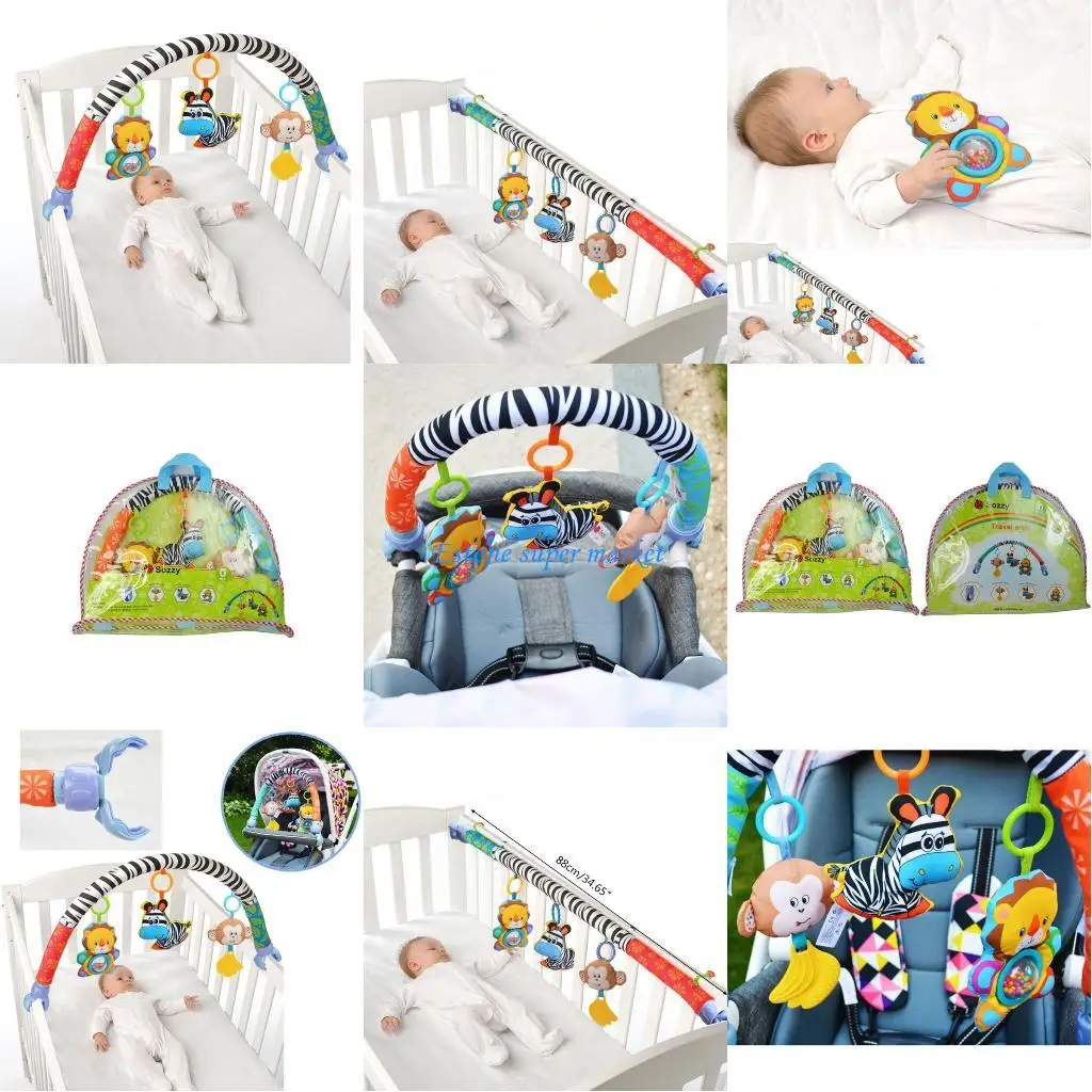 090B Baby mobiele rammelaar speelgoed wieg hangende decoratie speelgoed boog rammelaar wieg decoratie