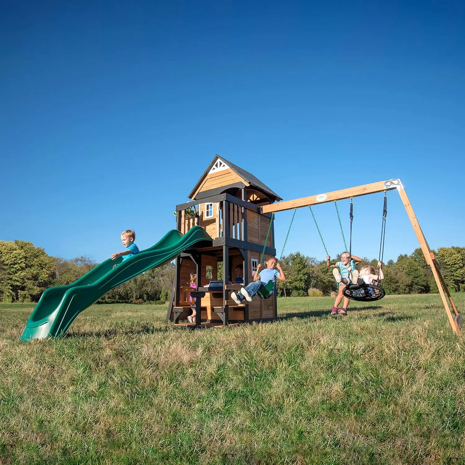 Playhouse w, Plastic Food, Picnic Area, Steering Wheel, Two B