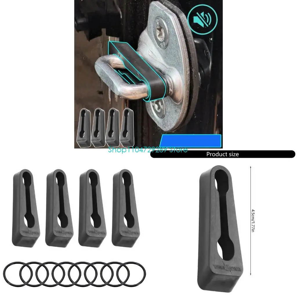 

D8KE Automotive Door Lock Anti Vibration Mats Door Lock Silencers Cushions for Noise Control & Component Protections for Car
