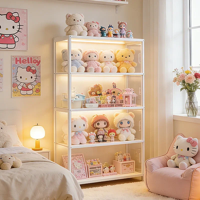 Multi-functional Household figure display stand dustproof transparent cabinet toy model blind box display case