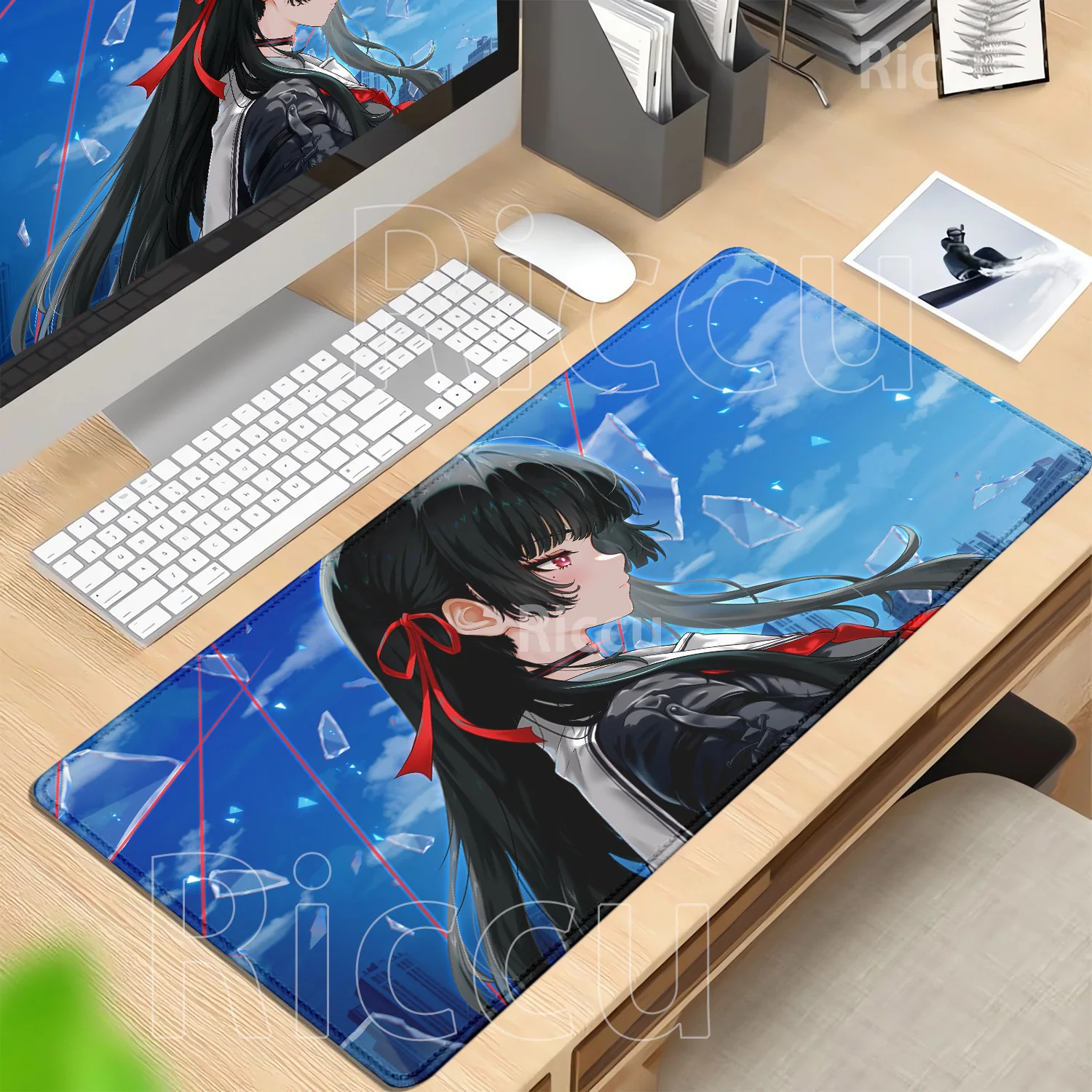 

Аниме сексуальная девушка Chisa Wuthering Waves hentai R18 Коврик для мыши Игровой офисный коврик для мыши Нескользящий резиновый коврик для клавиатуры оверлок XXL настольный коврик