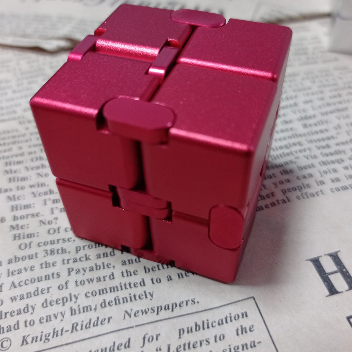 Aluminiumlegering Metaal Oneindige Magische Kubus Anti Stress Fidget Speelgoed Gemakkelijk Spelen Hand Spinner Kantoor Kubieke Stress Reliever Speelgoed