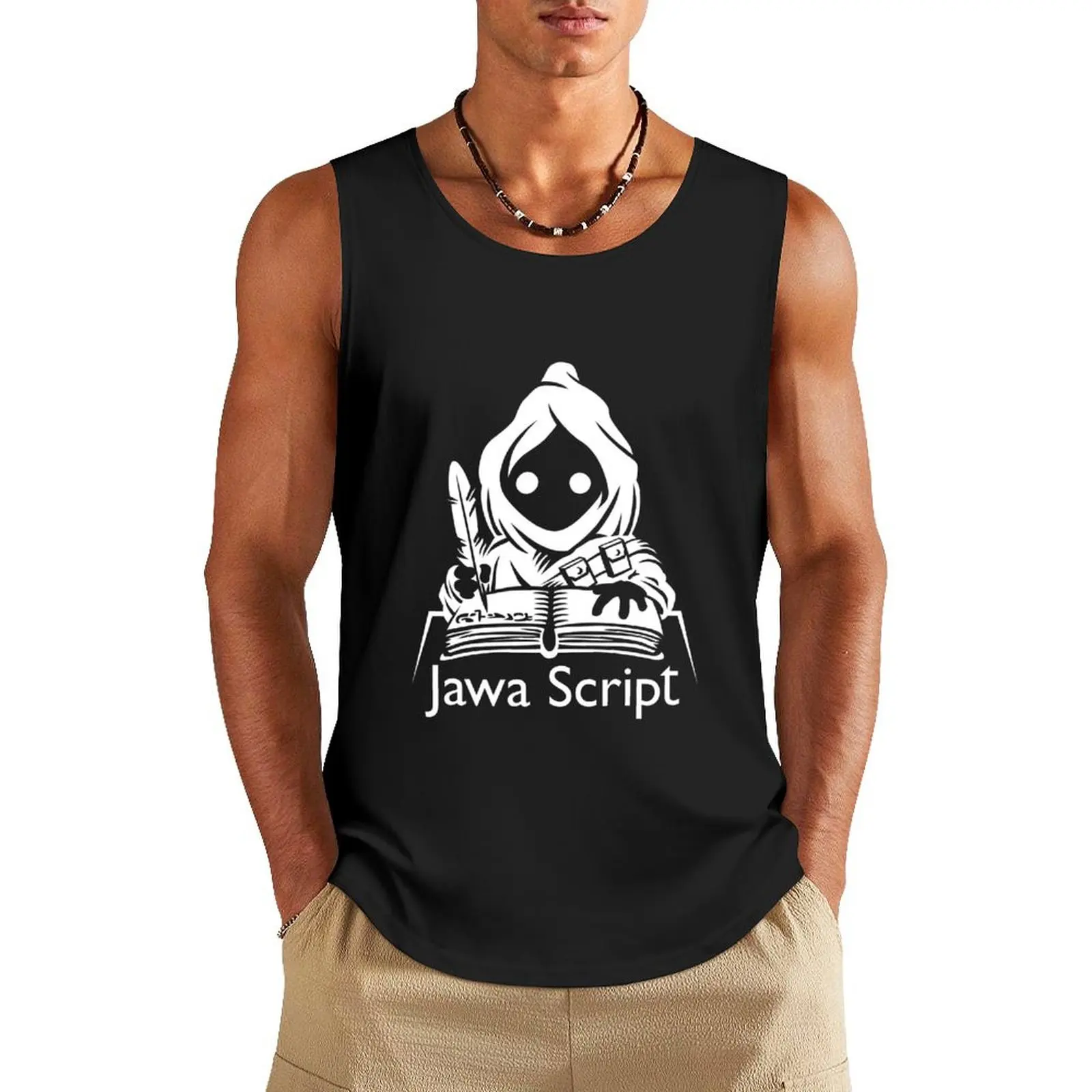 Jawa script Tank Top Sports clothing gym men mens clothing