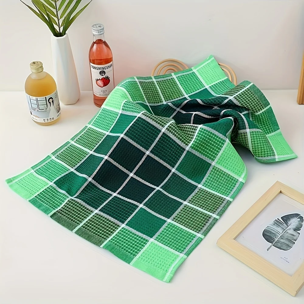 Toallas de cocina grandes de 4/8 piezas: toallas de algodón súper suaves, altamente absorbentes y de secado rápido con colores brillantes para uso doméstico