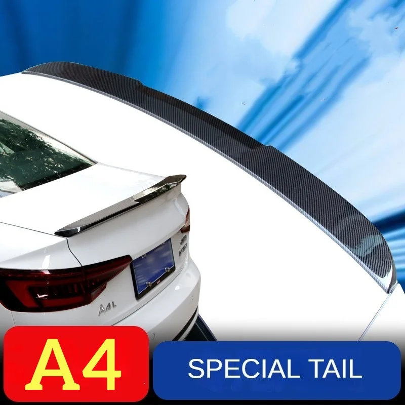 

2017-2024 для Audi A4 S4 B9 B9.5 седан задний багажник спойлер автомобиля задний багажник крышка спойлер крыло углеродное волокно
