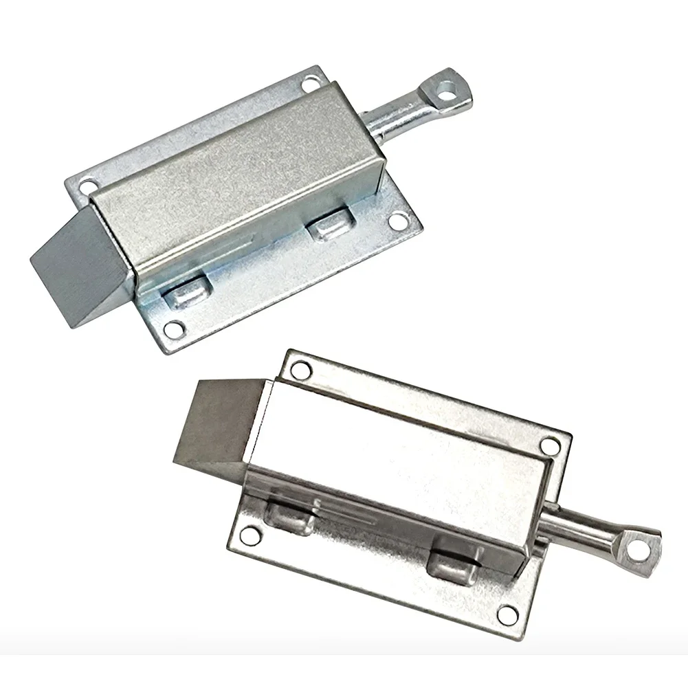 Car Door Tongue 304 Stainless Steel Collision Latch Cabinet Lock Head With Connecting Rod Heavy Duty Door Tongue For Van Trailer