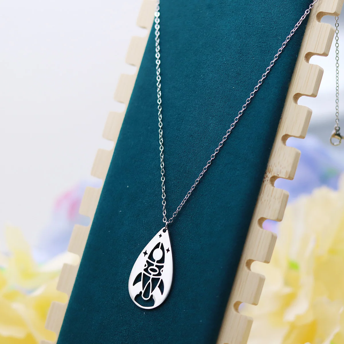 Sun Round Face Titanium Steel Pendant Star DIY Jewelry Lightning Arrow Stainless Steel Pendant Necklace